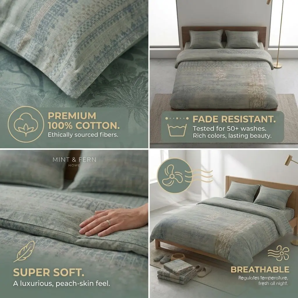Spaces Essential Bedsheet | 100% Cotton | King Size Bedsheet (Double King Size) — Image 19